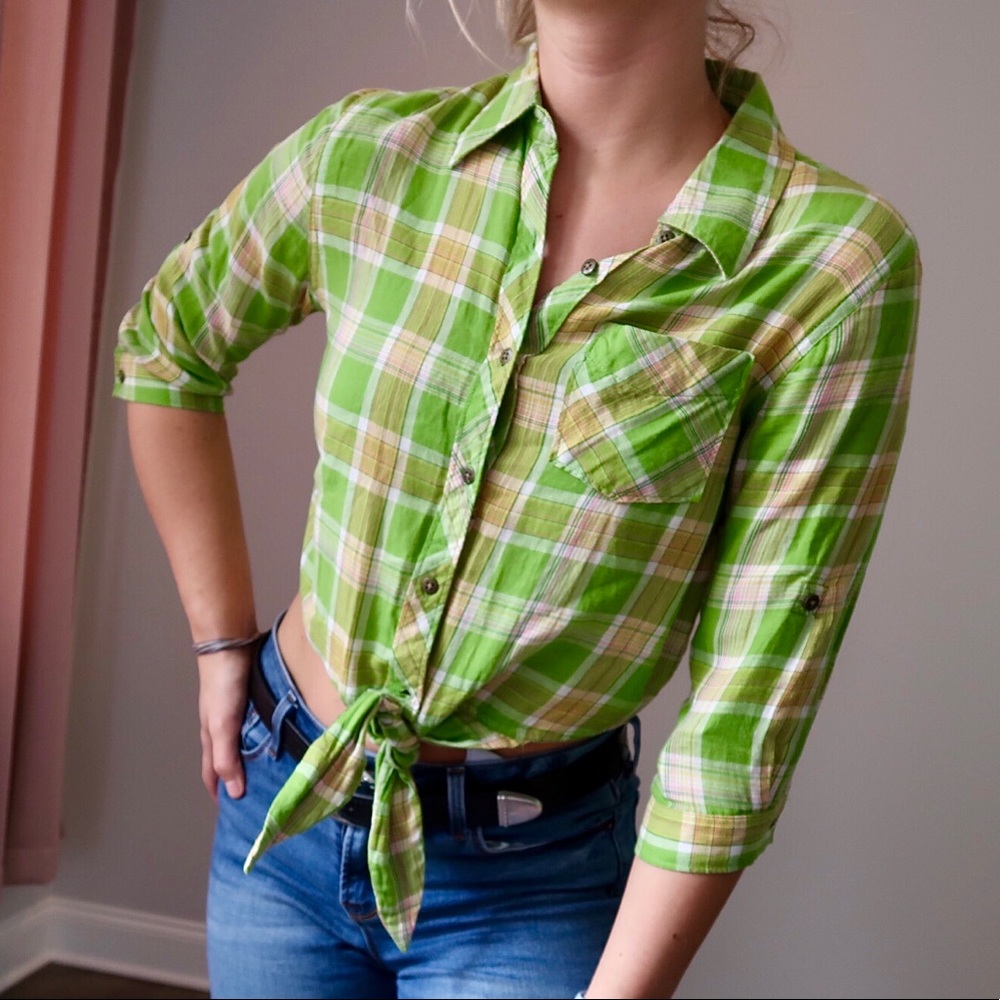 cropped flannel